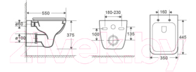 Унитаз подвесной WeltWasser Kehlbach 004 GL-WT