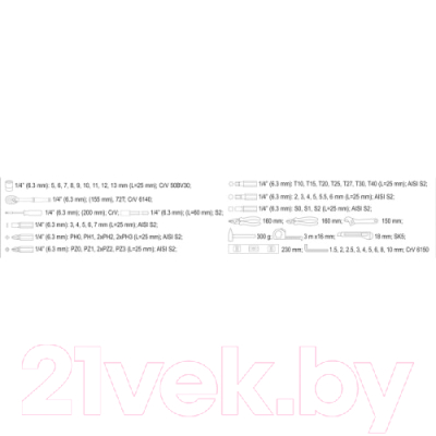 Универсальный набор инструментов Yato YT-38920