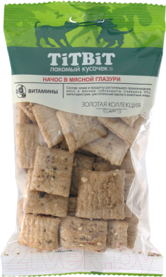 Лакомство для собак TiTBiT Золотая коллекция. Начос в мясной глазури / 18781 - фото