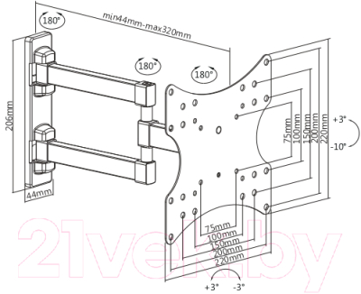 Кронштейн для телевизора Ultramounts UM 867