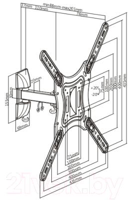 Кронштейн для телевизора Ultramounts UM 868