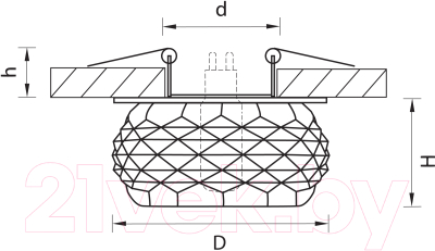 Точечный светильник Lightstar Cesare 004252-G9
