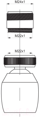 Аэратор для смесителя Rubineta Uni 636714