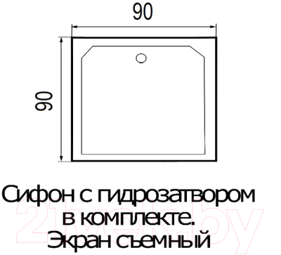 Душевая кабина RIVER Tana 90/38 Б/К
