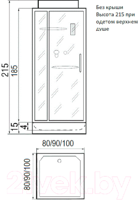 Душевая кабина RIVER Tana 100 Б/К