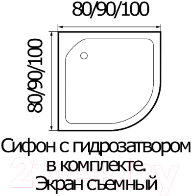 Душевая кабина RIVER Nara Light 90/15 МТ Б/К