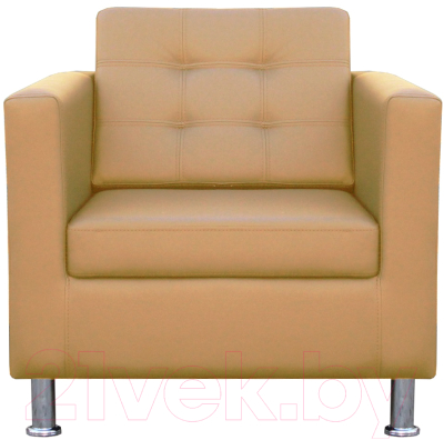 Кресло мягкое Brioli Дилли клетка (L4/кремовый) - фото