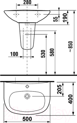 Умывальник Jika Zeta 50 / 103900001041