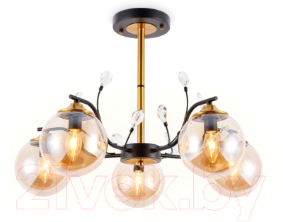 Люстра Ambrella TR9072/5 BK/TI (черный/янтарь) - фото