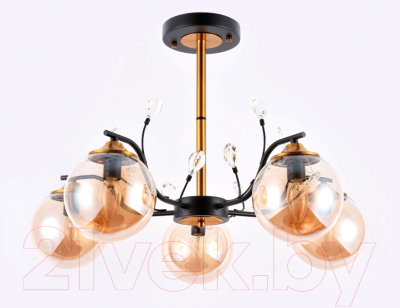 Люстра Ambrella TR9072/5 BK/TI (черный/янтарь)
