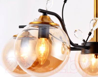 Люстра Ambrella TR9072/5 BK/TI (черный/янтарь)