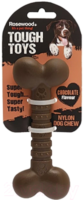 Игрушка для собак Rosewood Кость шоколадная / 20462/RW - фото