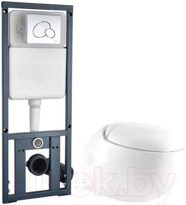 Унитаз подвесной с инсталляцией WeltWasser Jeckenbach 004 GL-WT + Marberg 410 RD - фото