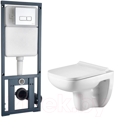 Унитаз подвесной с инсталляцией WeltWasser Kehlbach 004 GL-WT + Marberg 410 SE - фото