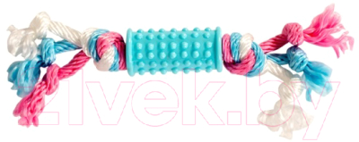 Игрушка для собак Duvo Plus Резиновый центр с веревками / 11429/DV - фото