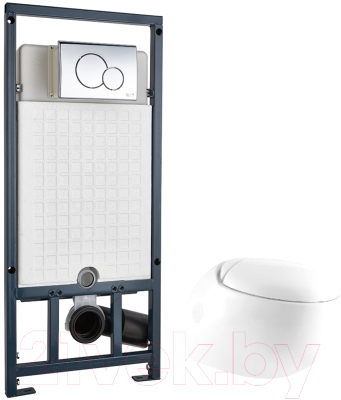 Унитаз подвесной с инсталляцией WeltWasser Jeckenbach 004 GL-WT + Marberg 507 RD - фото