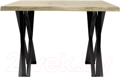 Обеденный стол Buro7 Призма с обзолом и сучками 110x80x76