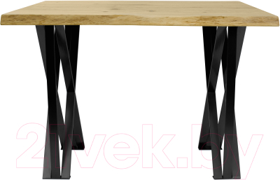 Обеденный стол Buro7 Призма с обзолом и сучками 110x80x76