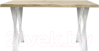 Обеденный стол Buro7 Призма с обзолом и сучками 150x80x76