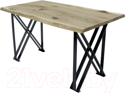 Обеденный стол Buro7 Призма с обзолом и сучками 150x80x76 - фото