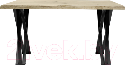 Обеденный стол Buro7 Призма с обзолом и сучками 150x80x76