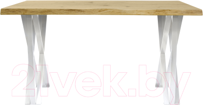 Обеденный стол Buro7 Призма с обзолом и сучками 150x80x76