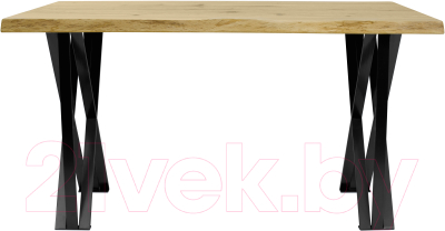 Обеденный стол Buro7 Призма с обзолом и сучками 150x80x76
