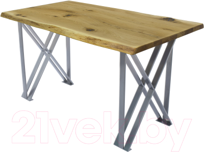 Обеденный стол Buro7 Призма с обзолом и сучками 150x80x76 - фото