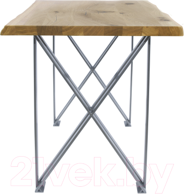 Обеденный стол Buro7 Призма с обзолом и сучками 150x80x76