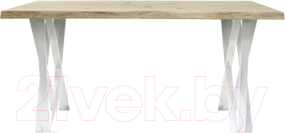 Обеденный стол Buro7 Призма с обзолом и сучками 180x80x76