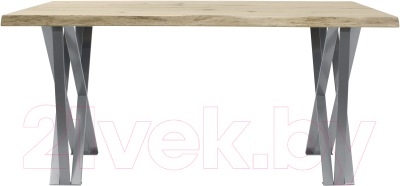 Обеденный стол Buro7 Призма с обзолом и сучками 180x80x76