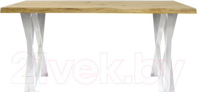 Обеденный стол Buro7 Призма с обзолом и сучками 180x80x76