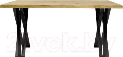 Обеденный стол Buro7 Призма с обзолом и сучками 180x80x76