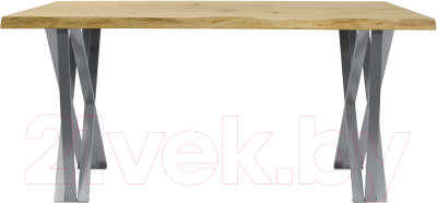 Обеденный стол Buro7 Призма с обзолом и сучками 180x80x76