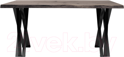 Обеденный стол Buro7 Призма с обзолом и сучками 180x80x76