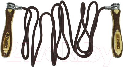 Скакалка BoyBo Кожаная с деревянной ручкой - фото