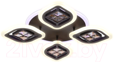 Потолочный светильник Ambrella FA281/4 CF/TI (кофе/янтарь) - фото