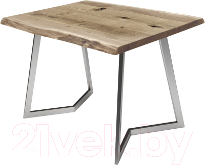 Обеденный стол Buro7 Уиллис с обзолом и сучками 110x80x74 - фото