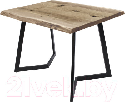 Обеденный стол Buro7 Уиллис с обзолом и сучками 120x80x74 - фото