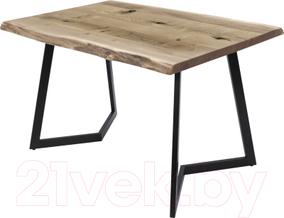 Обеденный стол Buro7 Уиллис с обзолом и сучками 150x80x74 - фото
