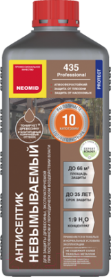 Антисептик для древесины Neomid 435 финишный невымываемый. Концентрат 1:9 - фото