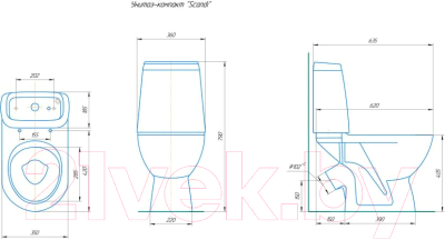 Унитаз напольный Кировский завод Сканди 459147