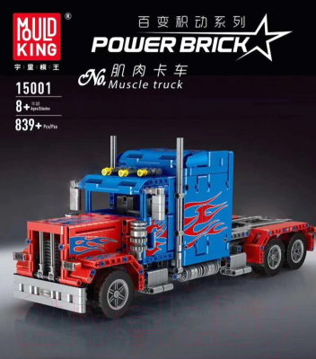 Конструктор Mould King Technic Грузовик Peterbilt 389 Optimus Prime / 15001 - фото