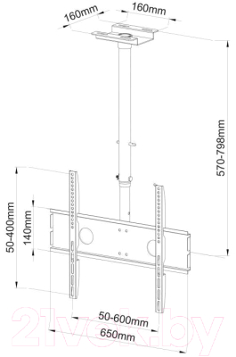 Кронштейн для телевизора SBOX CPLB-102M