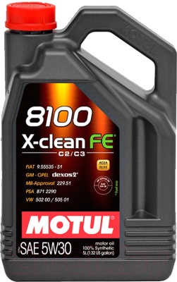 Моторное масло Motul 8100 X-сlean FE 5W30 / 104777 - фото