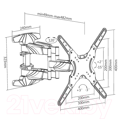 Кронштейн для телевизора Ultramounts UM 907