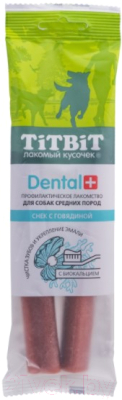 Лакомство для собак TiTBiT Dental+ Снек с говядиной / 14462 - фото