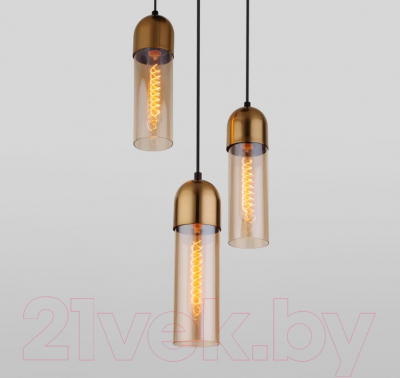 Люстра Евросвет 50180/3 (янтарный) - фото