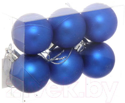 Набор шаров новогодних Серпантин Матовый 183-840 4см - фото