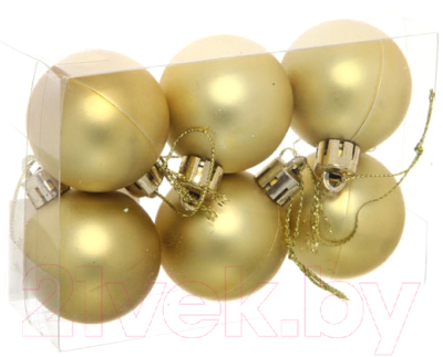 Набор шаров новогодних Серпантин Матовый 183-838 4см - фото